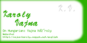 karoly vajna business card